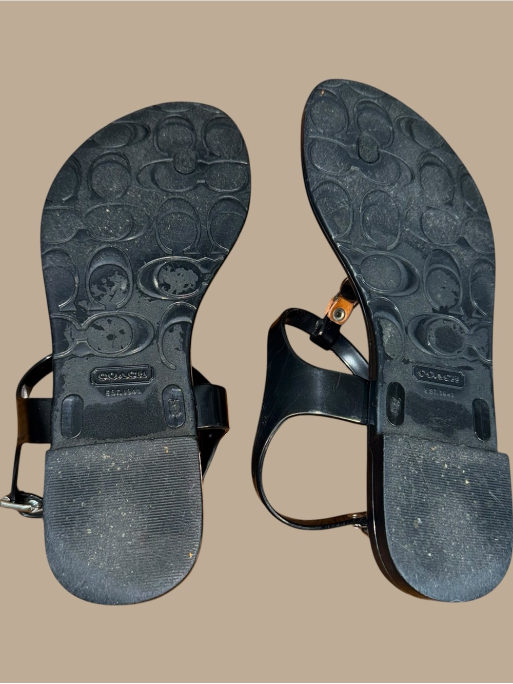 Coach Black Jelly Sandals - Picture 10 of 14